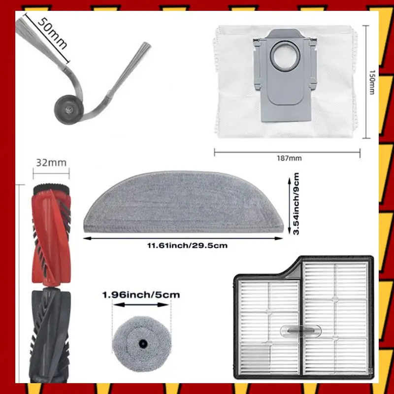 

ABNP For Roborock G30/Saros 10 For Roborock G30/Saros 10 Main Brush Side Brush Filter Mop Cloth Dust Bag