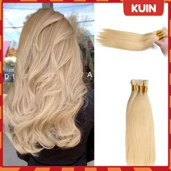 Straight Bulk Human Hair Extensions Machine Made Brazilan Remy Bulk Hair Natural Blonde Original Thick Hair End 12-30inch Soft