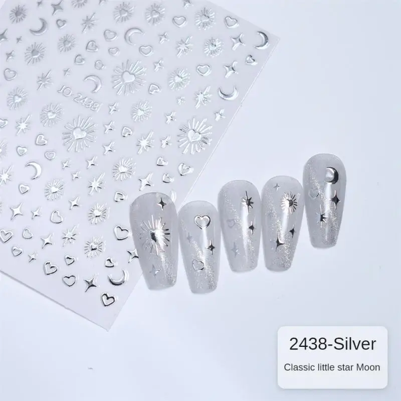 Metal dorado Inodoro Increíbles pegatinas para uñas para ocasiones especiales Suministros para uñas y herramientas de manicura Calcomanías para uñas de primera elección bellamente