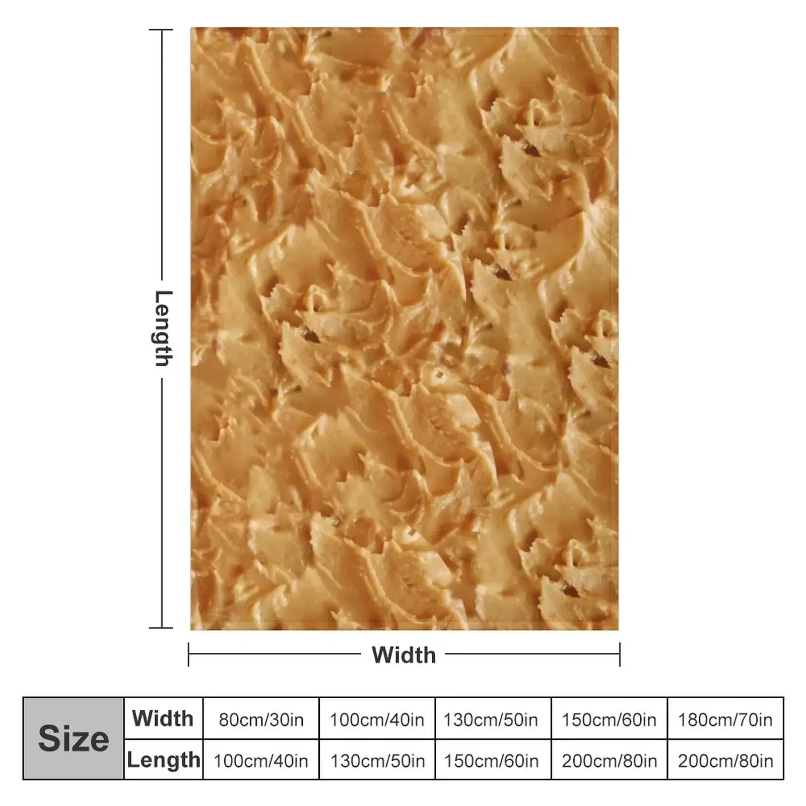 Smeared peanut butter, greedy peanutbutter! Peanut Butter pattern cute Throw Blanket Multi-Purpose Flannels Large Blankets