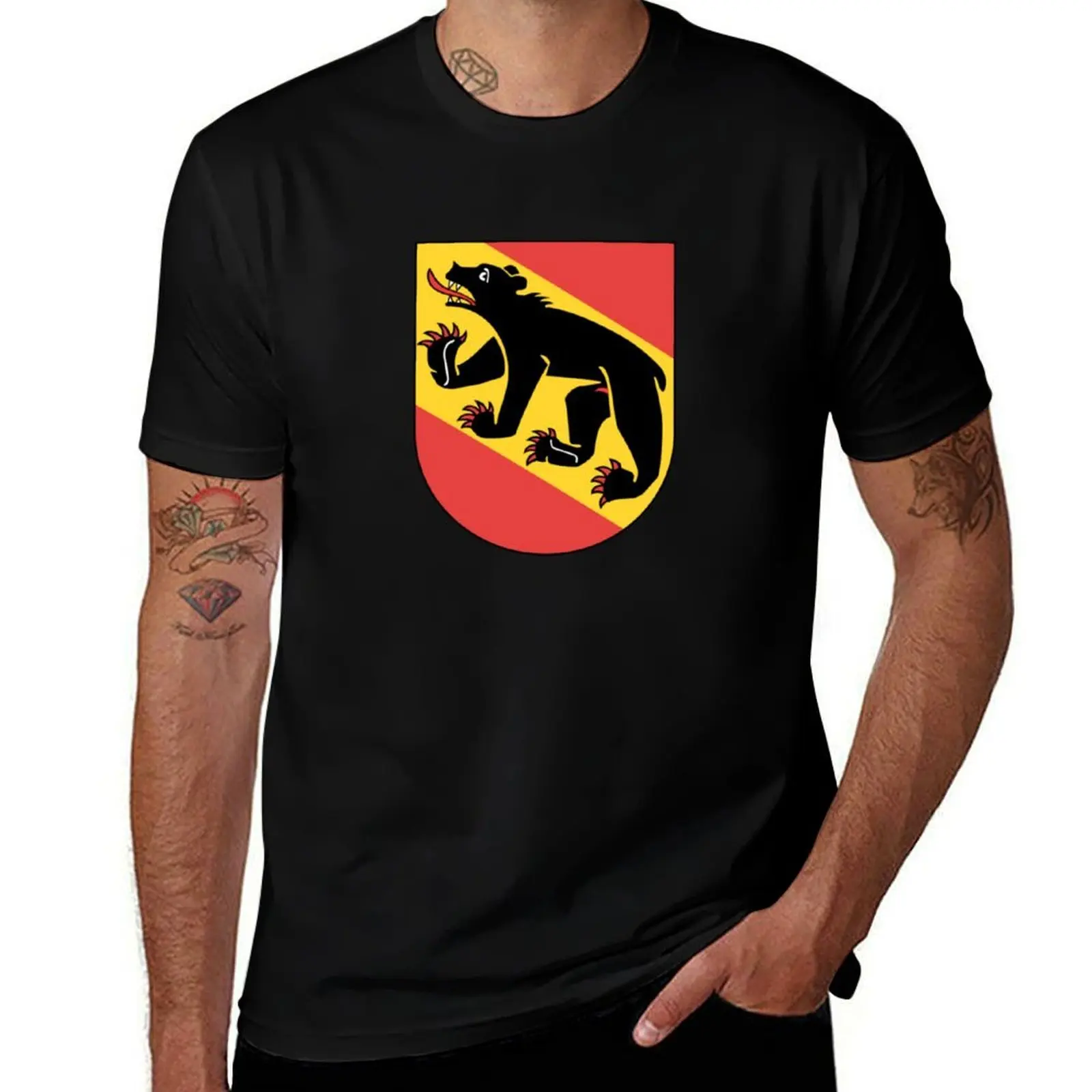 

bern canton coat of arms flag T-Shirt cotton t shirt pack t shirts for man pack cotton t shirt man cotton T-shirt