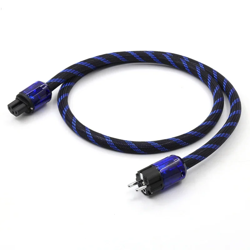 Цельный высококачественный кабель питания Schuko с вилкой европейского стандарта, шнур питания HIFI, аудиофильский европейский кабель