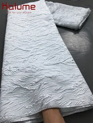 African Jacquard Brocade Fabric French African Nigerian Lace Fabric Organza Fabric for Women Wedding Party Dress Sewing F4063
