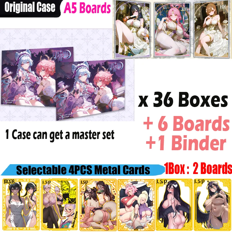 

Новая карта A5 «Красивая тень под луной» Коллекционная карта Waifu для хобби Genshin CCG Card Hutao Shenhe Doujin Toys Board Подарки
