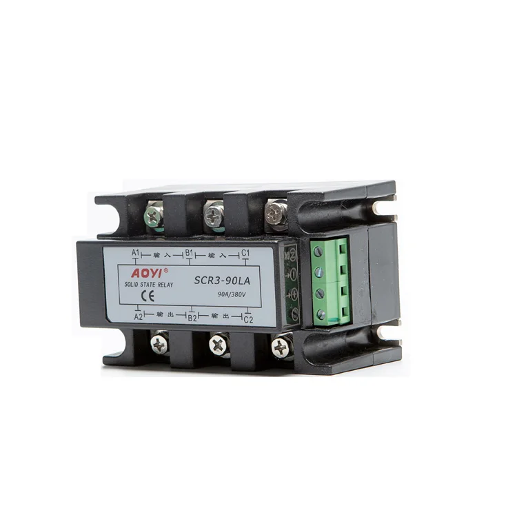 AOYI 220VAC Three Phase Low Power SCR3-90LA Solid State Relay with Reverse Connection protection