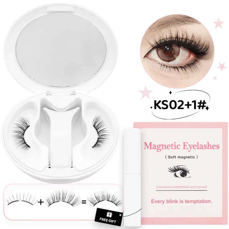 DINGSEN Weiche magnetische Wimpern mit Kleber-Set, wiederverwendbare magnetische Wimpern, Pinzetten-Set, Wimpern, handgefertigt, 3D-natürliche magnetische Pinzette – Detail 26