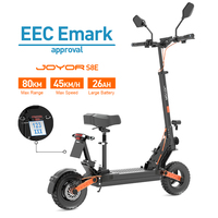 JOYOR S8E Electric Scooter, 800W Motor, 48V 26AH Battery, 10 Inch Tires, 45km/h Max Speed, 80km Range, Front & Rear Disc Brake