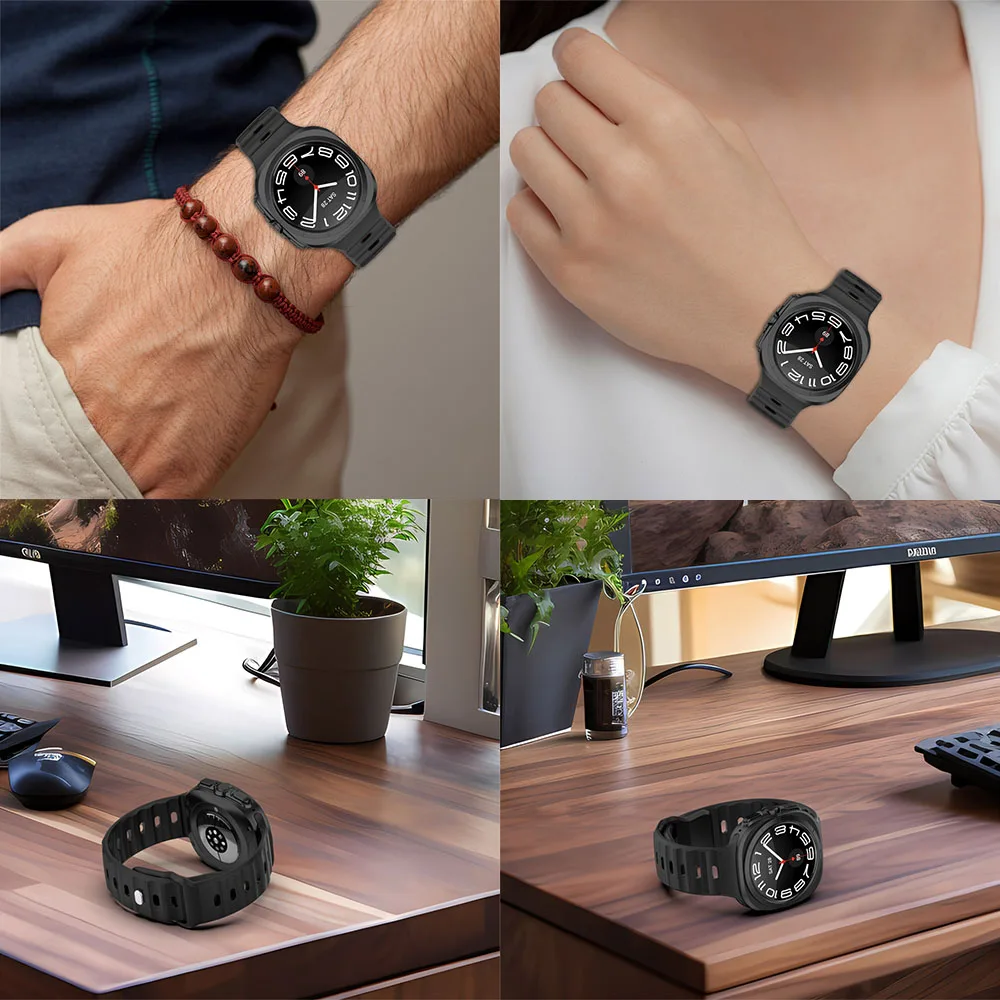 BEHUA حزام ساعة سيليكون لساعة سامسونج جالاكسي الترا 47 مللي متر سوار ساعة ذكية سوار معصمه جالاكسي الترا 47 مللي متر حزام حزام