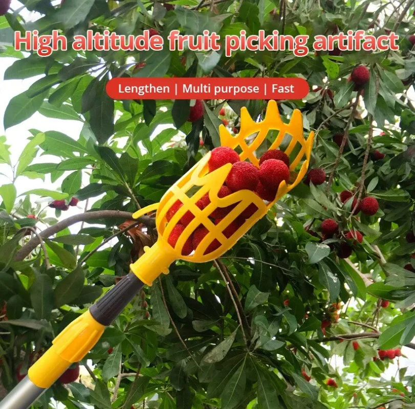 

Farm Garden Picking DeviceGarden Tools Deep Basket Fruit Picker Head Convenient Fruit Catcher Apple Peach Picking GardeningTools