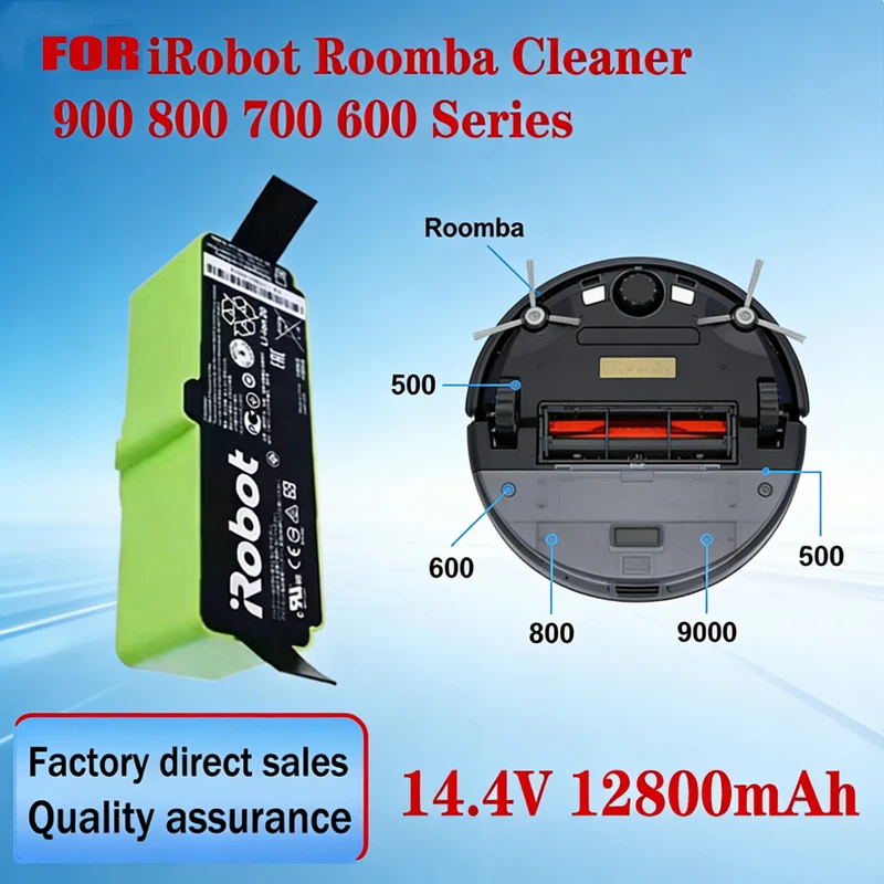 

14.4V Li Ion Battery for iRobot Roomba Cleaner 900 800 700 600 Series 960 980 981 965 895 890 860 695 692 690 680 675