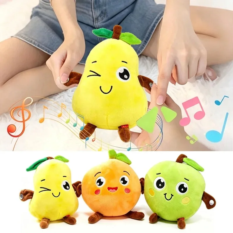Kids Banana Fruit Induction Beat Toy Creative Music Dolls Kawaii Parent-child Toys Sensory Party Game Collectible Toy