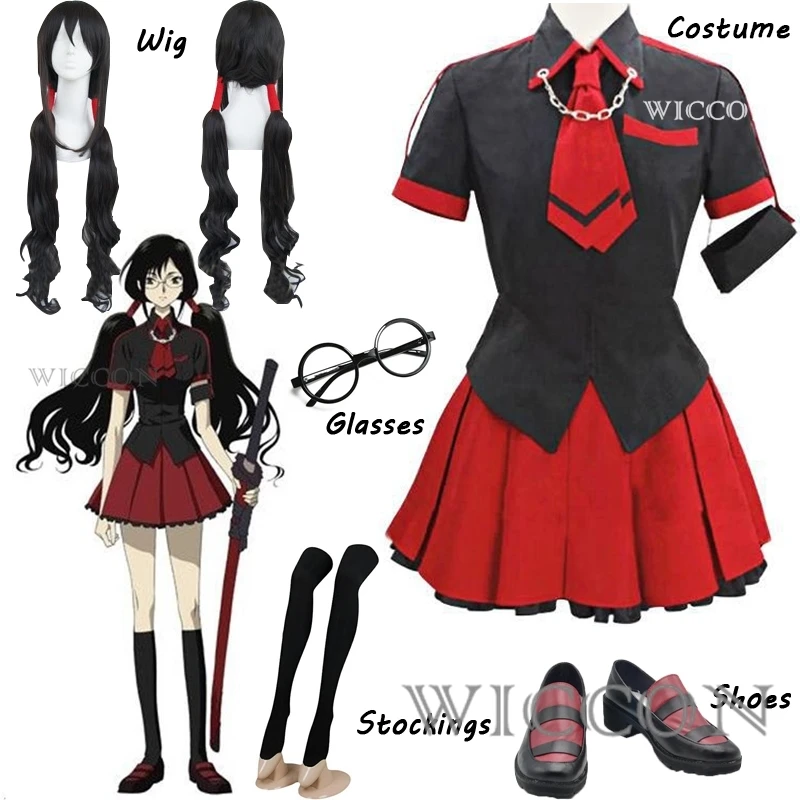 Anime blood-c cosplay kisaragi saya cosplay traje menina vestido uniforme feminino uniforme escolar diário halloween feito sob encomenda