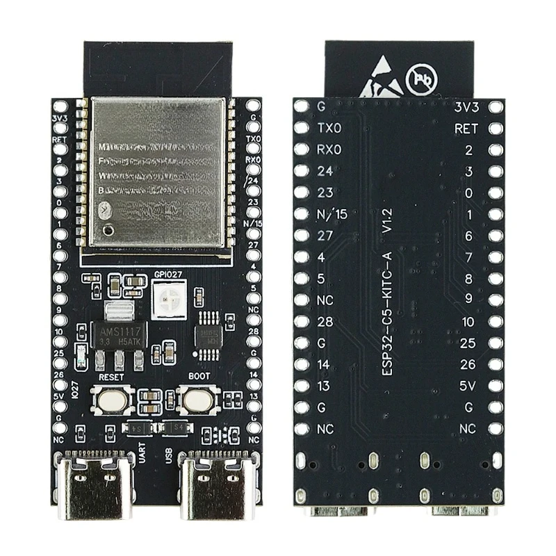 ESP32-C5 Development Board Dual-frequency 2.4G and 5GHz WiFi Module ESP32-C5-DevKitC-1 N4 4MB Flash WIFI6 CH340 30PIN TYPE-C