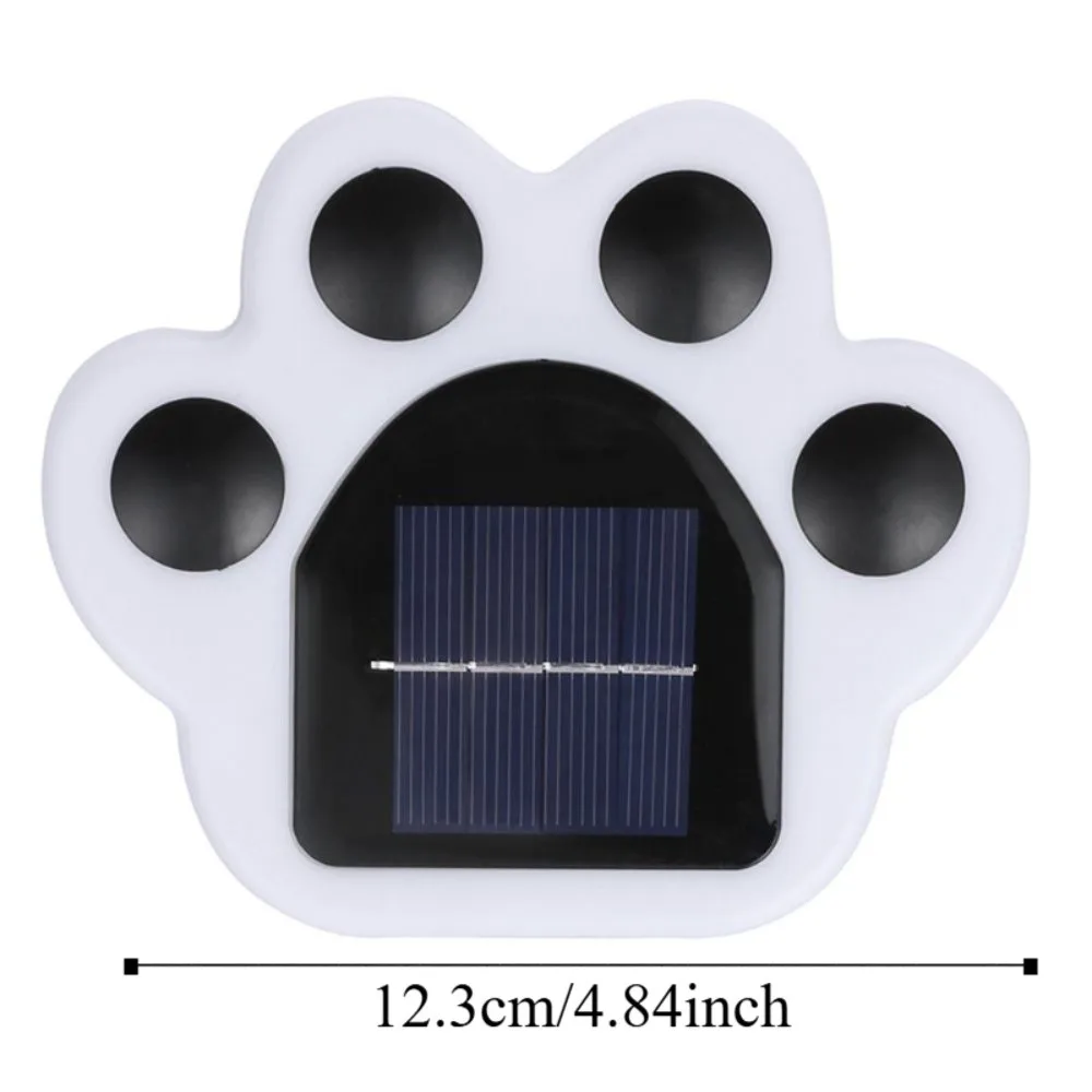Solar Powered Solar Garden Light Decoration IP65 Waterproof LED Lawn Light Intelligent Light Control Animal Paw Print