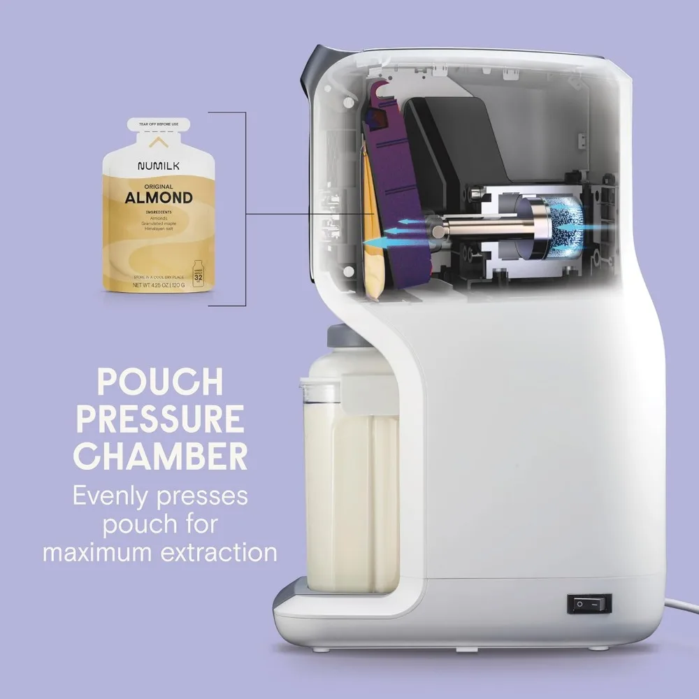 Home Machine 32oz Nut Milk Maker - Plant-Based Milk in 60 Seconds  As Seen on Tank  Compatible with Pouches