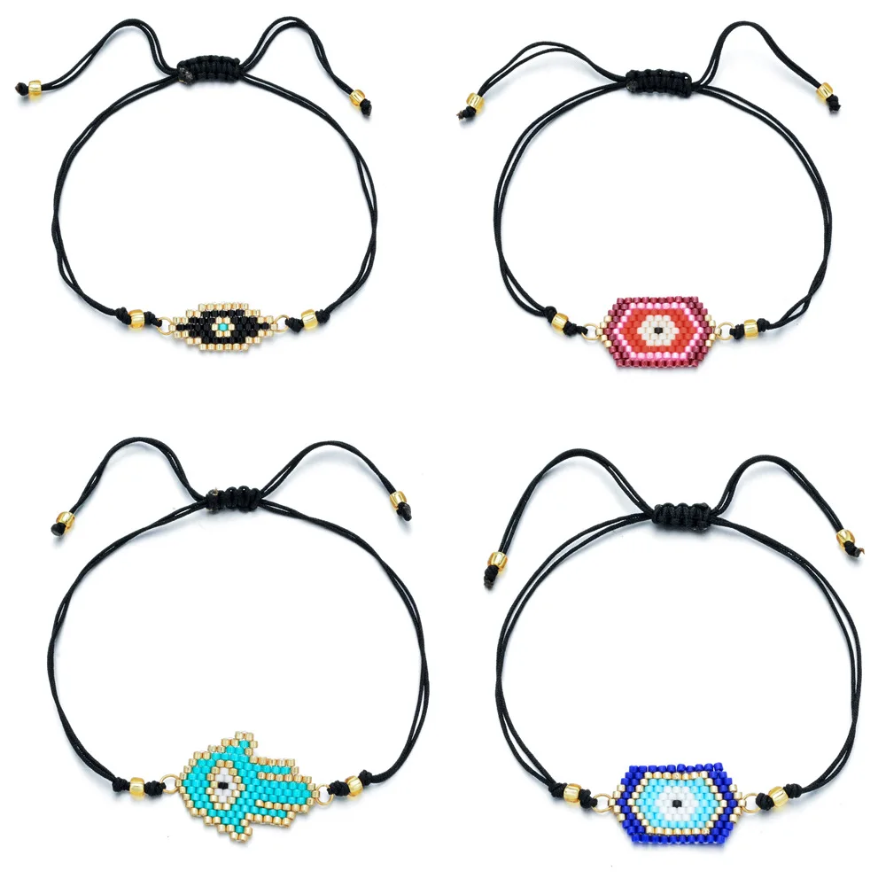 

Rice bead bracelet Creativity Geometry Arrow Bohemia Pattern Hand weaving Adjustable Female Fashion Simplicity Beaded bracelet