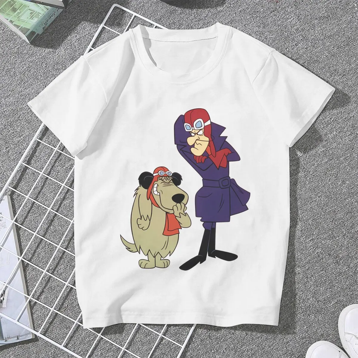 Which Cartoon Dog Are You Women TShirt Muttley Wacky Races Girls Y2k Basic Tops O-neck Polyester Female T Shirt Funny Gift