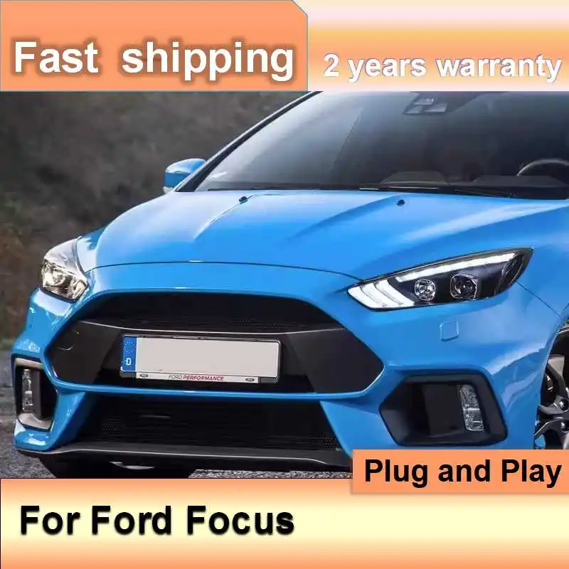 

Автомобильные аксессуары для фар Ford Focus 2015-2018 Фокус фара DRL указатель поворота ближнего и дальнего света линза проектора