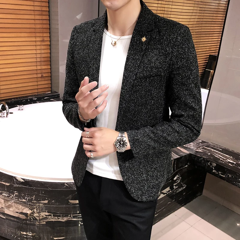 2023 Men Suit Jacket Casual Blazers Men Formal Jacket Popular Design Men Dress Suit Coats Business Mens Blazer Plus Size S-4XL