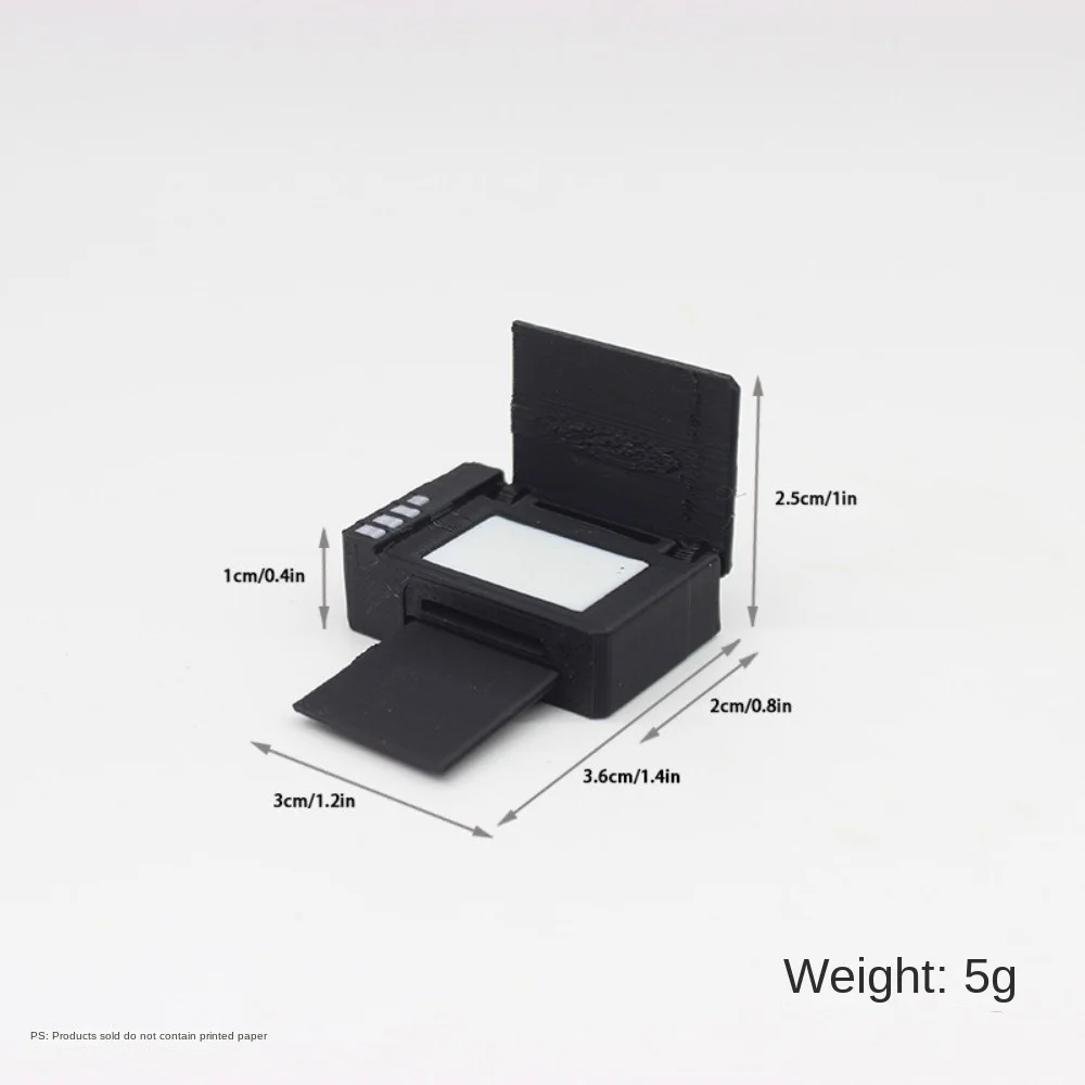 1/12 スケールドールハウスミニチュア文具誕生日ギフト BJD 人形アクセサリーオフィスシーンモデル小道具子供のおもちゃエミュレートプリンタ