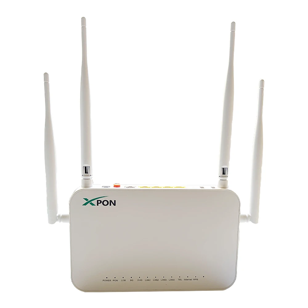 100% originele nieuwe XPON ONU GE 2USB TEL HGU WIFI 2.4G & 5G Dual Band ONT EPON/GPON Engels versie L881G glasvezel router