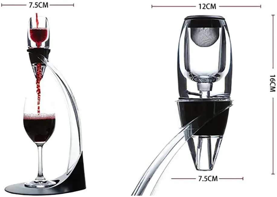 Red Wine Aerator Filter Magic Decanter Essential Wine Aerator Essential Decanter Pourer Filter Stand Holder Vodka Quick Air Bar