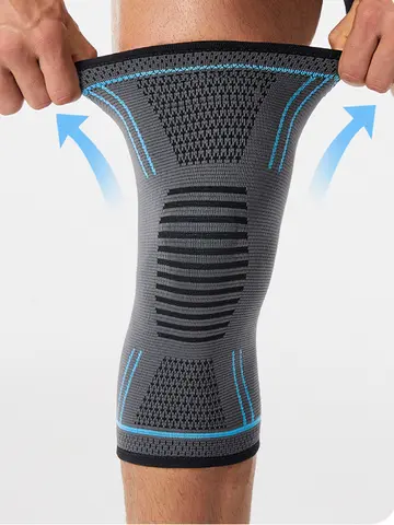 GTUBIKE 1PCS Compression Knee Support Sleeve Elastic Knee Pads Brace Springs Gym Sports Protector Basketball Volleyball Run