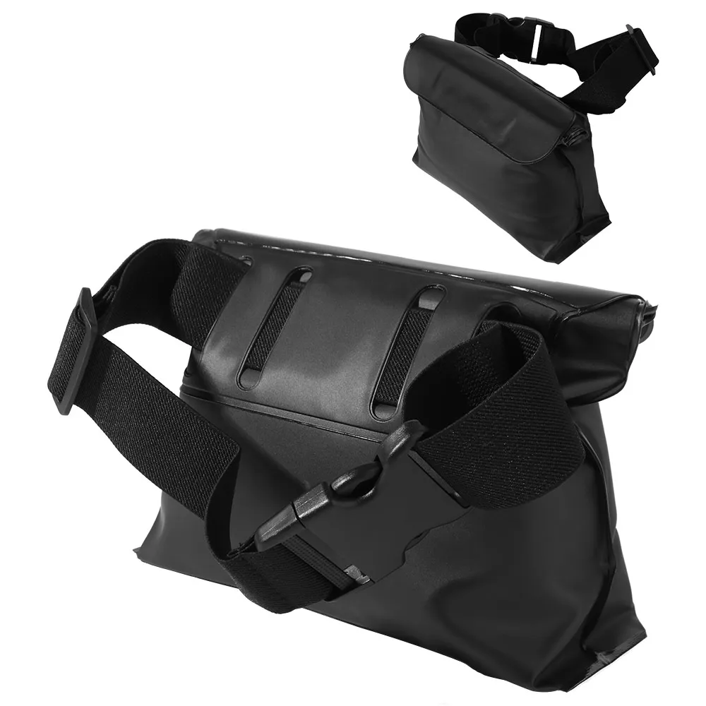 

Портативная мягкая водонепроницаемая сумка на пояс, прочная сумка для хранения для плавания, черная водонепроницаемая поясная сумка из ПВХ для активного отдыха