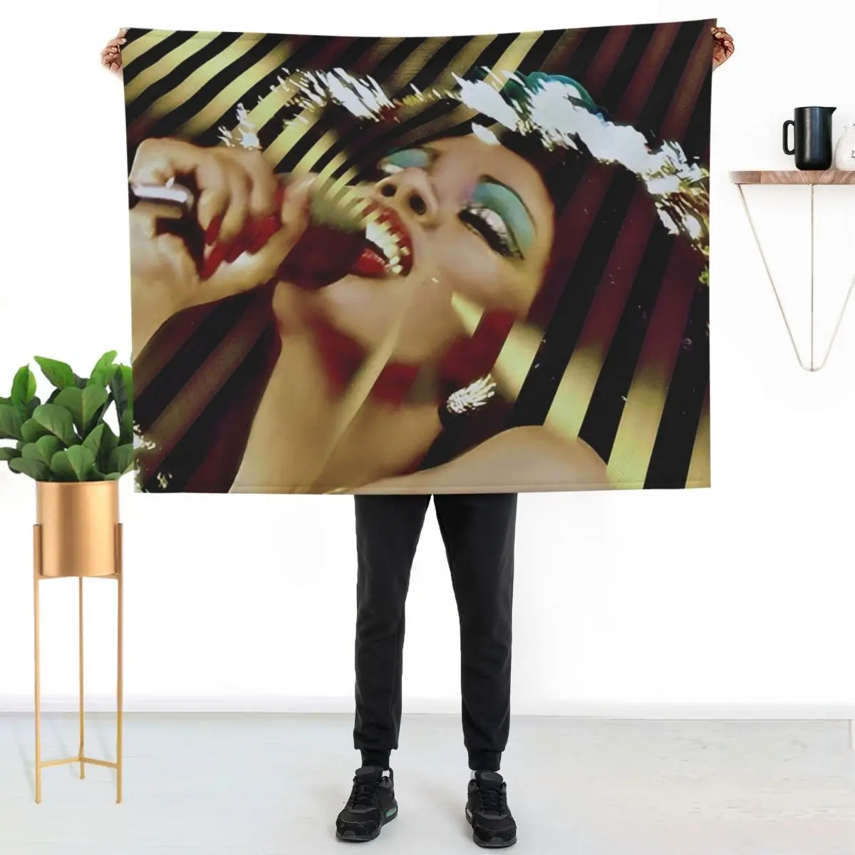 Donna Disco Throw Blanket No Pilling Soft Warm Blanket for Bed