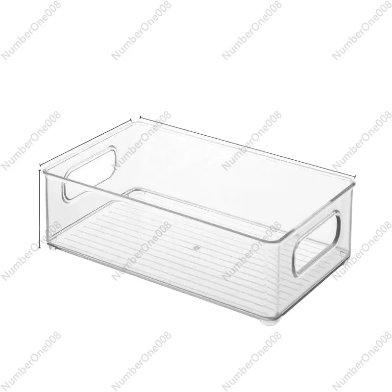 Desktop storage box Cosmetics household transparent acrylic portable storage box (2pcs)