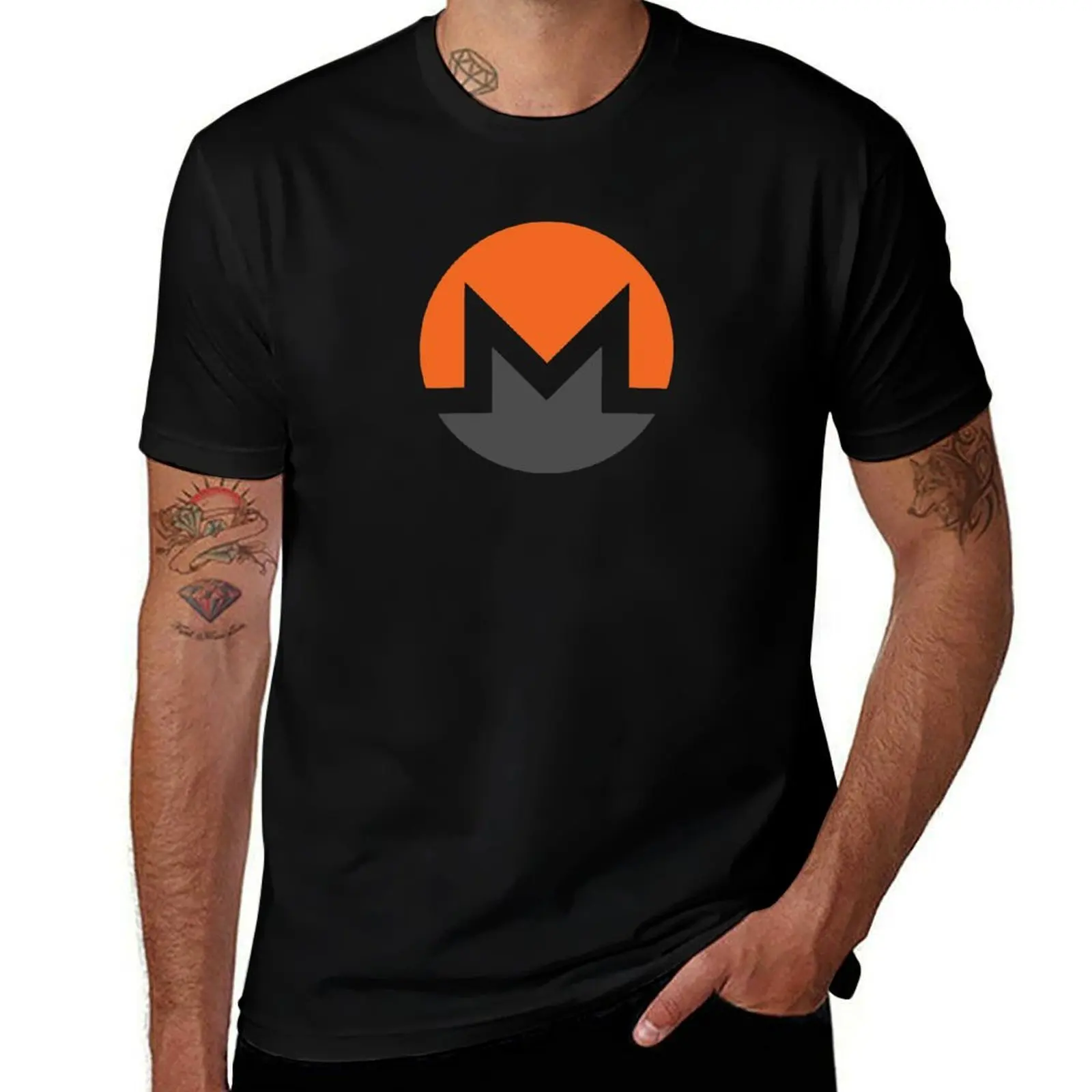 

Big Monero XMR Logo Design T-Shirt man t shirt cotton black cotton t-shirt plain for man package t shirt man plain T-Shirt