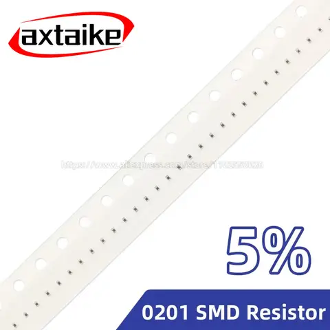 200PCS 5% 0201 SMD Resistor 0R ~ 10M 1/20W 1 10 100 150 220 330 470 510 680 750 910 Ohm Ω 1K 2.2K 10K 100K 1R 10R 100R 220R 330R
