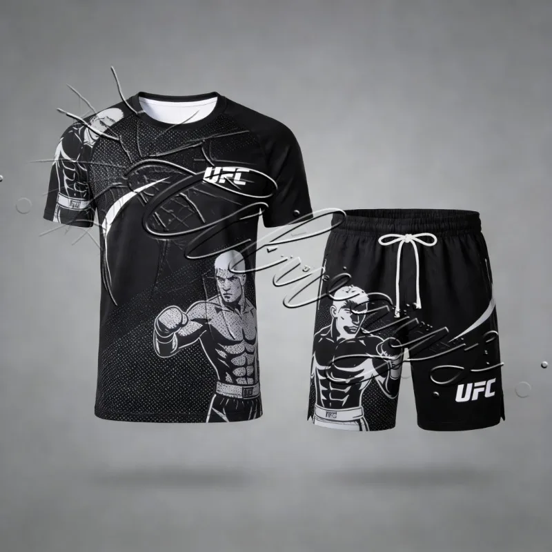 

Новый специальный комплект 2026 года: Боксерский костюм для тренировок UFC MMA, быстросохнущий, для мужчин, для единоборств и джиу-джитсу