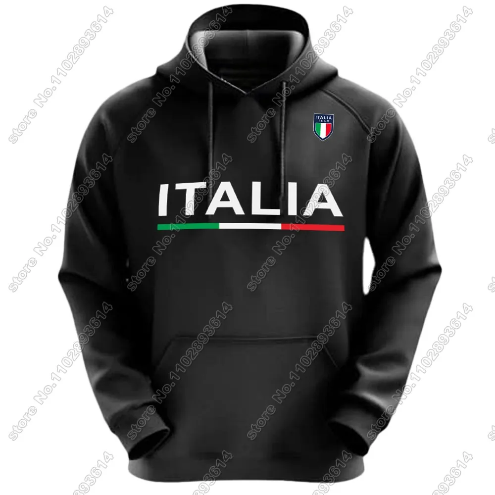 italy Men 2024 Hoodies Blue Autumn Sweatshirt National Team Clothing Hoody Streetwear Casual Pullover Jackets Unisex Coats