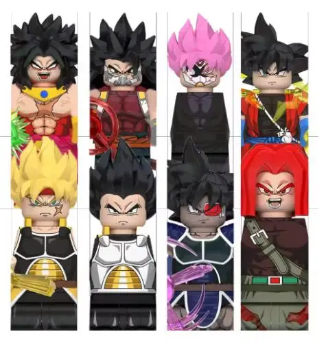 Bandai ONE PIECE Dragon Ball Super Mini Figure Set van 8 Wukong-personages WM6185 WM9183 WM6179 WM6180 WM6181 Verzamelbaar speelgoed