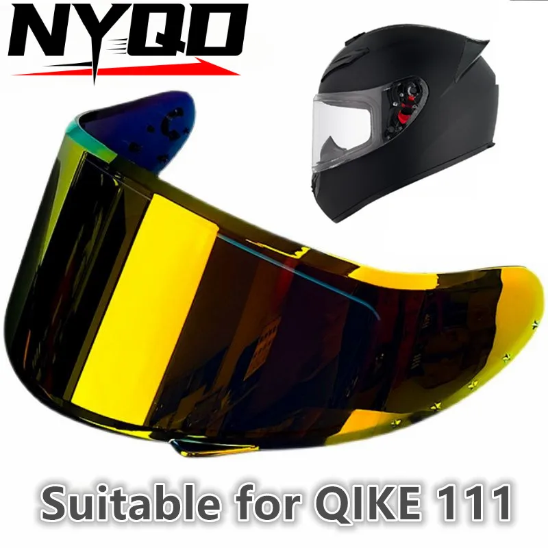 QIKE Helmet Lenses Original Accessory Transparent,Black,Anti Fog and Gold Suitable for QIKE 111