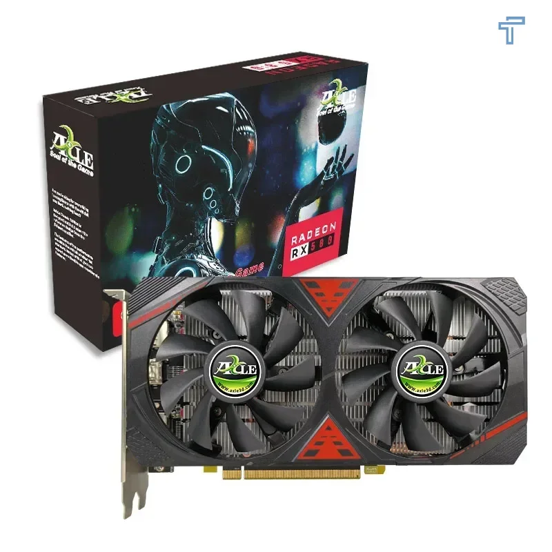 AXLE Brand RX580 550 DDR5 8G 4G 2G tarjeta de video GPU Gaming Graphics Cards Computer Display Card for Desktop VGA Card