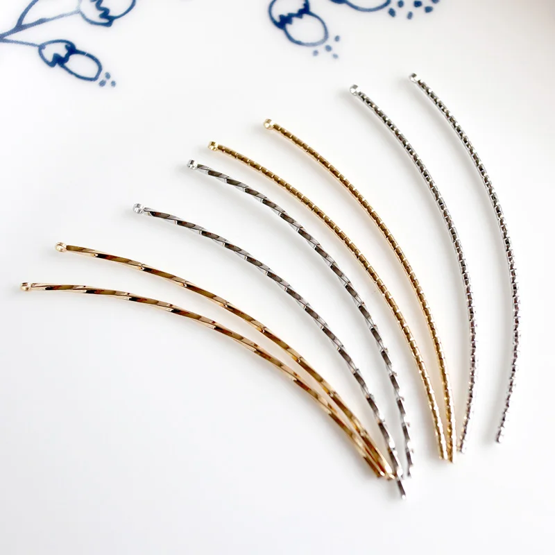 4 Pcs/Lot Gold Color Charms Ear Thread Golden Plated Platinum Jewelry Making DIY For Women