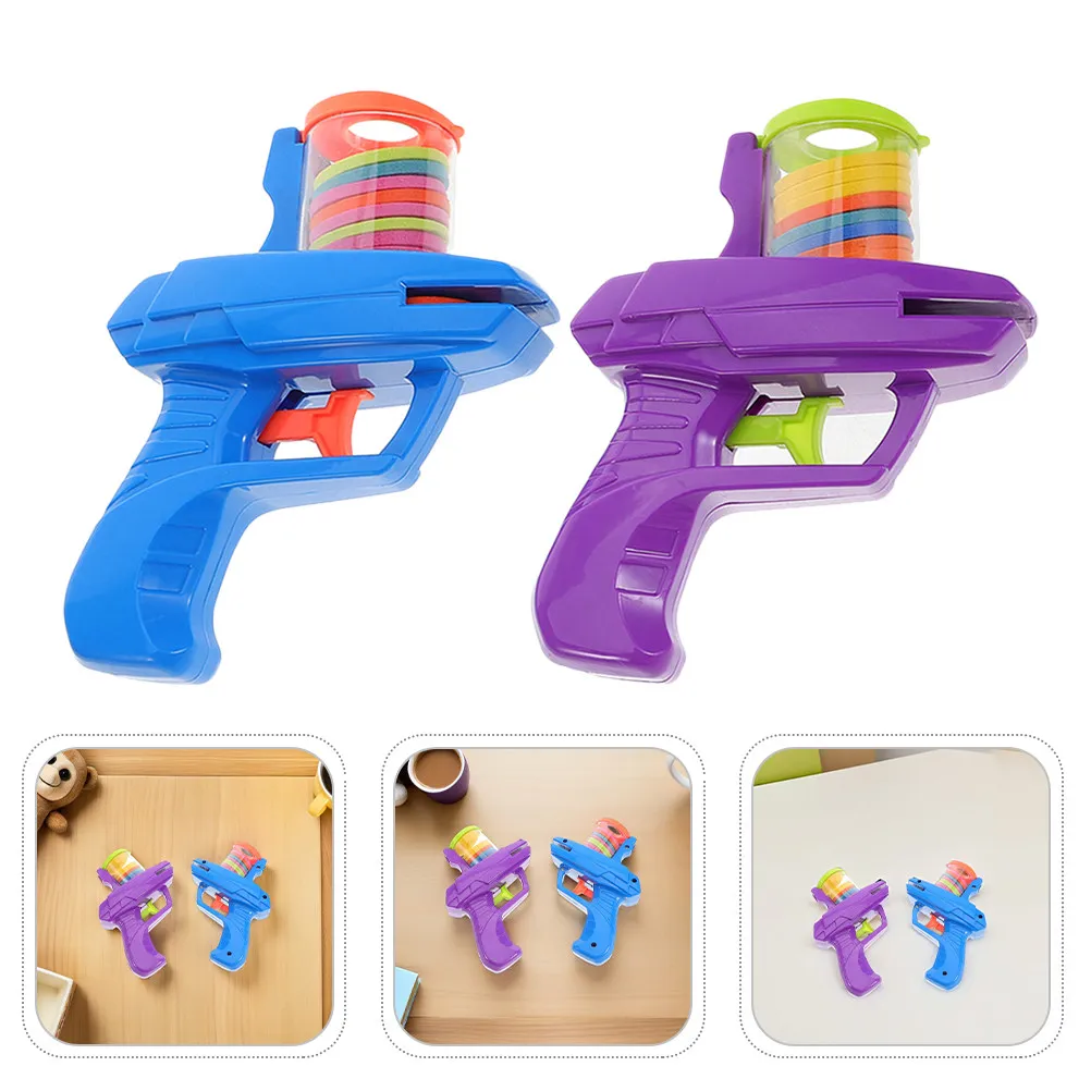 

4Pcs Flying Disc Launcher Game - Kids Outdoor Shooters for Beach Park Backyard Fun Develops Coordination Family Interactive Play