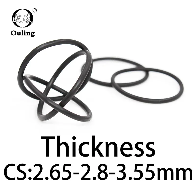 O-ring thickness 2.65/2.8/3.55mm CS NBR Nitrile sealing temperature resistant gasket rubber ring complete in specifications