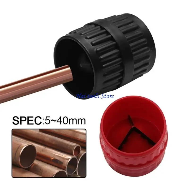 

X37E Inner & Outer Pipe Reamer Tool Professional Metal Chamfering Device 3/16" -1-1/2" (5-38MM)(Red) PVC Pipe Deburring Tool