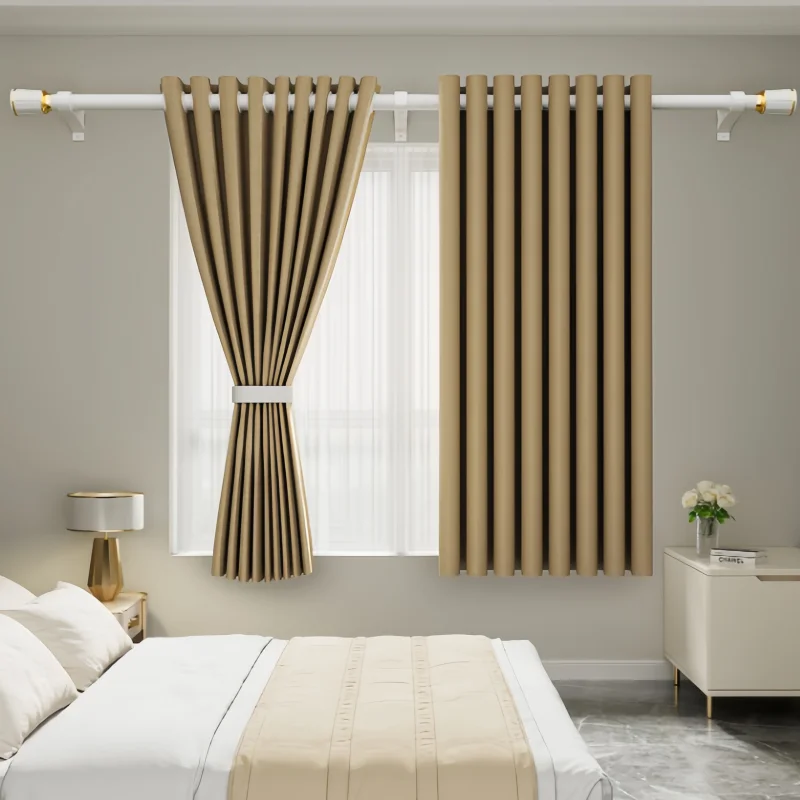 

Curtain Rod Telescopic Rod Balcony Clothes Drying Rod Support Hanging Clothes Bathroom Bathroom Shower Curtain Rod Roman Rod