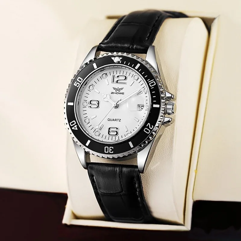 Herren Casual Sport Militär Quarz Kalender Armbanduhr für Männer Business Leder Wasserdicht Männliche Uhr Relogio (Ohne Box) – Detail 2