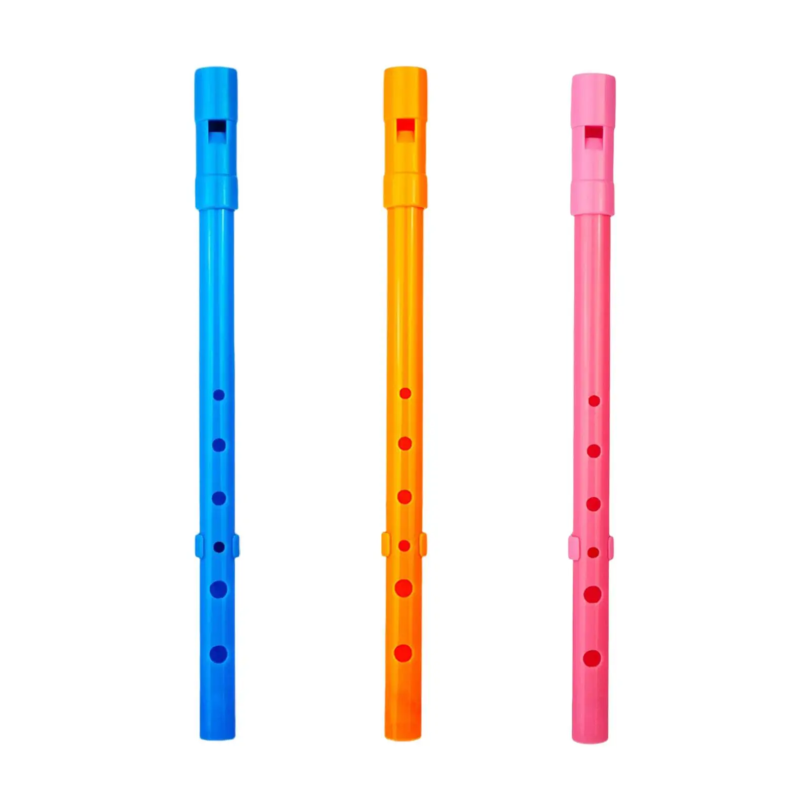 Portable Whistles Instrument 6 Hole Noisemaker Small Piccolo Flute Whistling for Children Baby Preschool Novelty Fillers