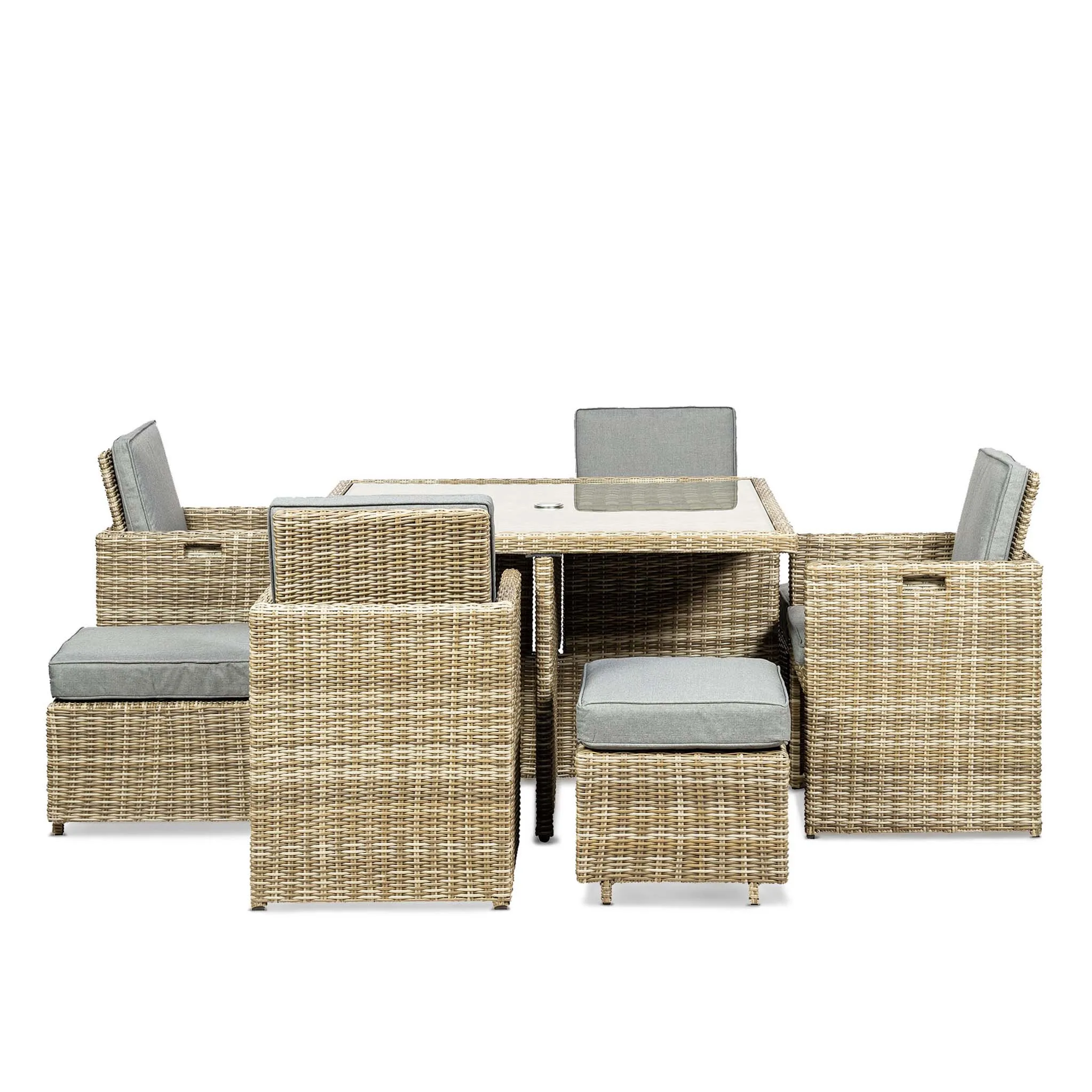 Patio Furniture Multi-function Rattan Chairs With Table Garden Table And Chairs Outdoor Save Space Square Dining Set