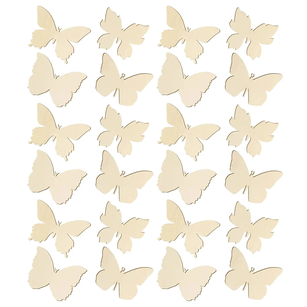 

40pcs Blank Wood Cutouts Diy Painting Crafts Unfinished Wooden Slices For Decor Craft Wooden Slices Decors Supplies