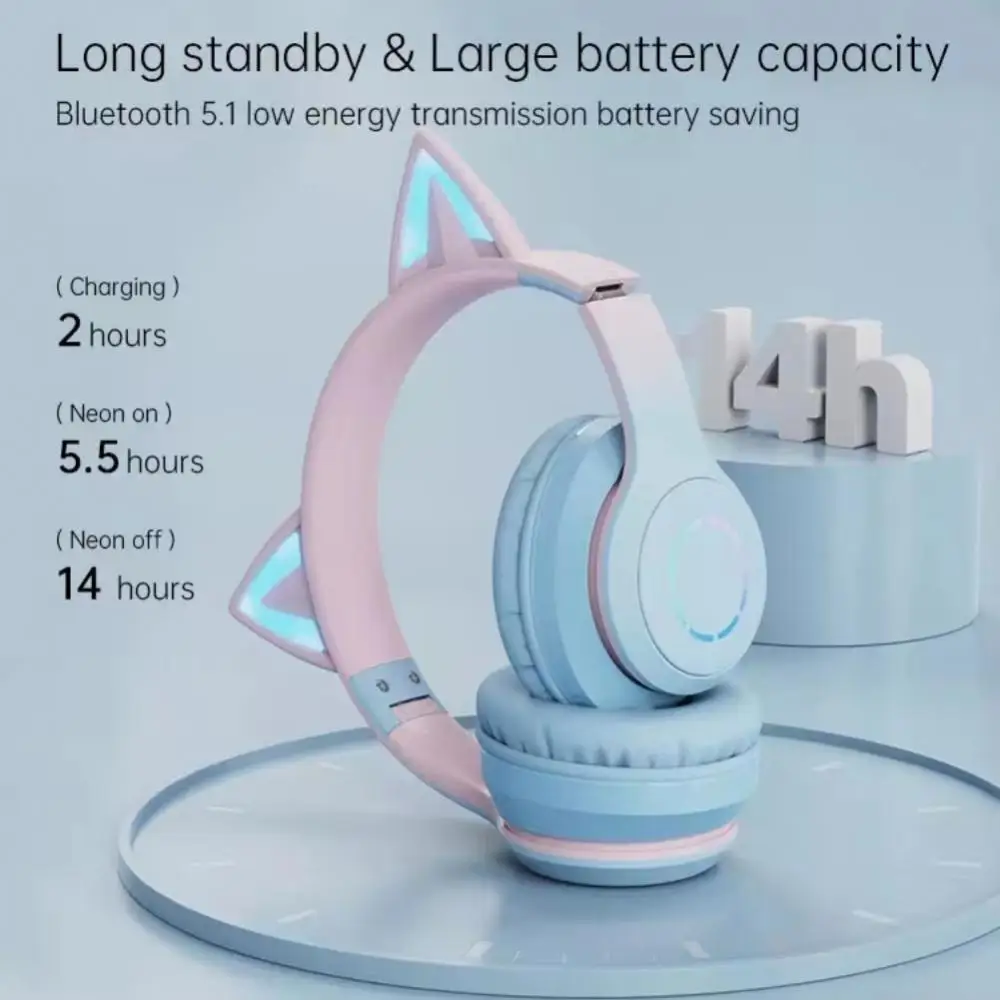 Auriculares Bluetooth, auriculares inalámbricos para juegos, auriculares para jugadores, auriculares con cable, auriculares por encima de la cabeza, Bluetooth con micrófono