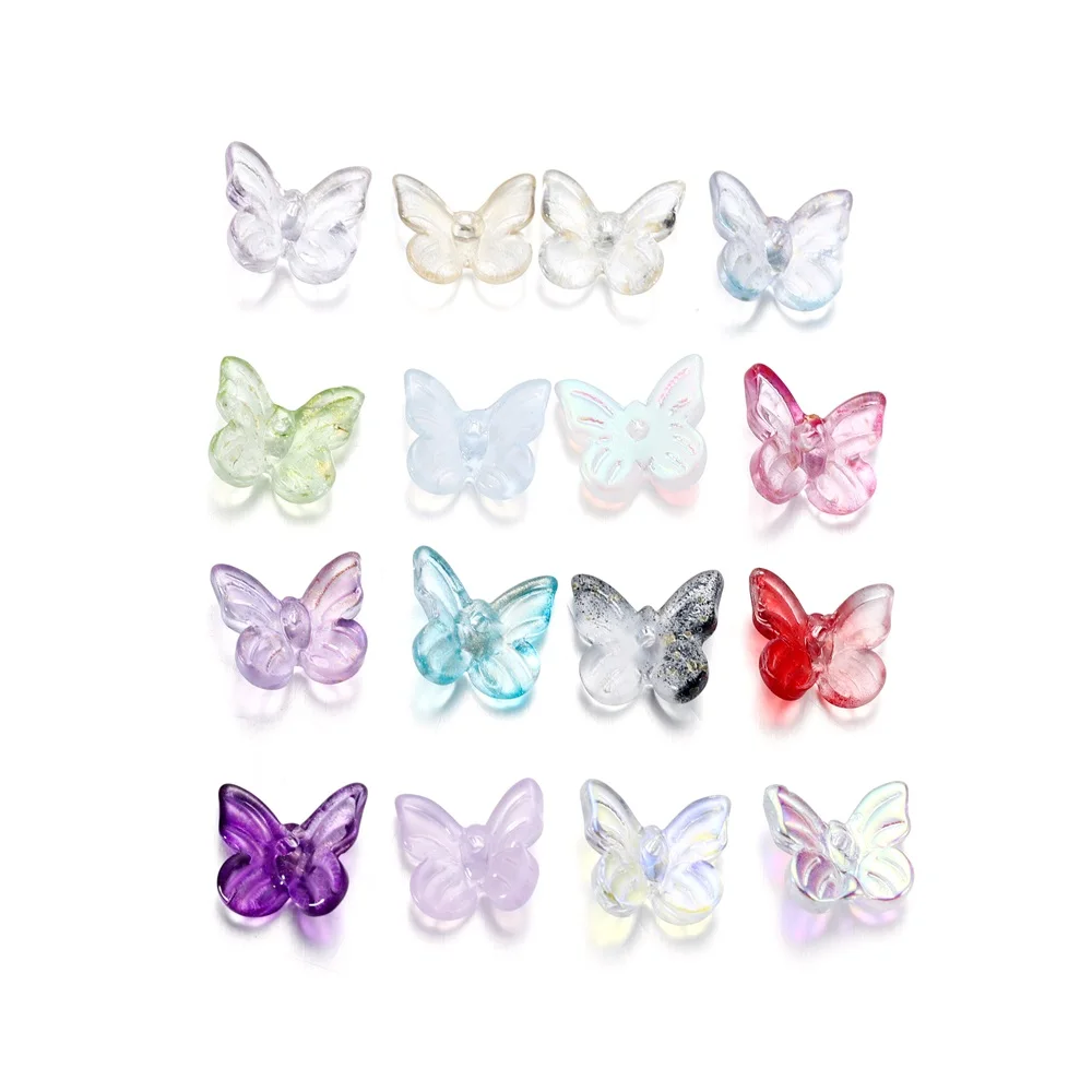 50 teile/beutel Mix color Schmetterling Form Glasperlen Rocailles lose Perlen Armband für DIY Schmuck machen Suche Zubehör