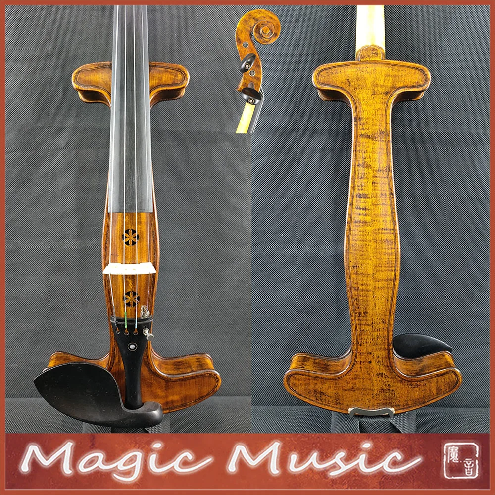 Rare Find! The Period Acoustic Silent Violin 4/4 Size #3195 Special Edition Violine Hand Made Oil Varnish Professional