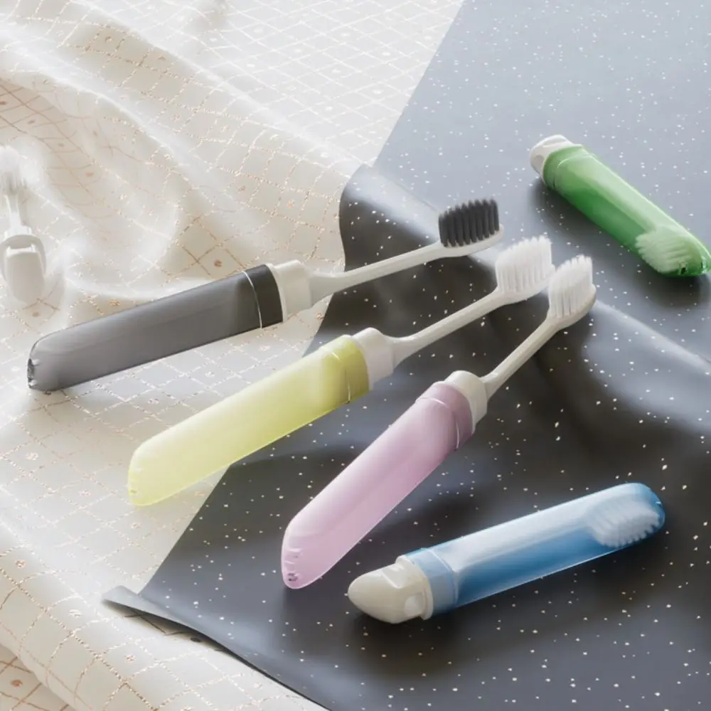 Safety Sanitation Soft Bristle Travel Essentials Folding Toothbrush Fiber Toothbrush Super Fine Toothbrush Travel Toothbrush